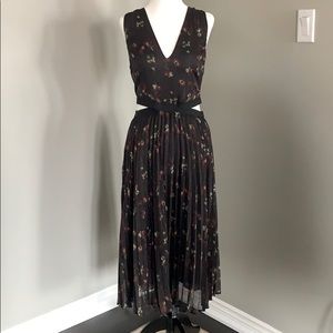 AVEC LES FILLES Cut-out pleated dress worn once